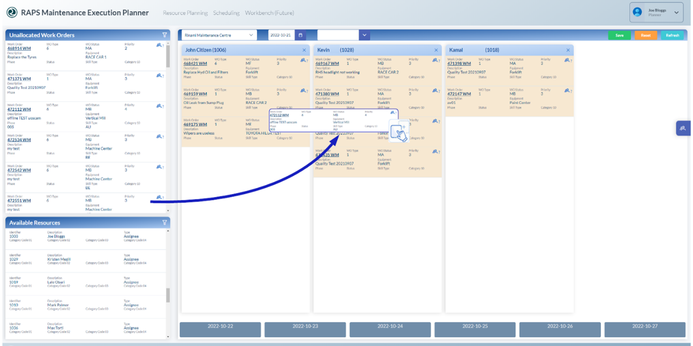 Allocating Work Orders to Resources