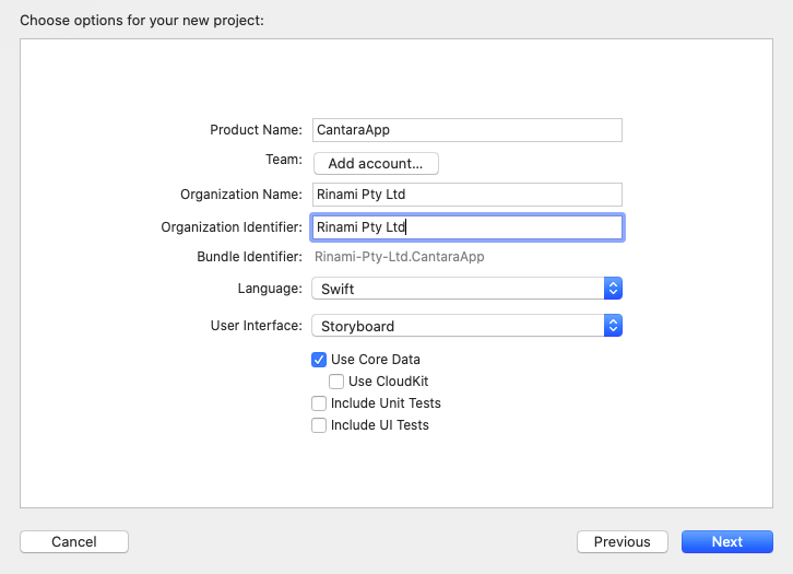 Xcode project options.png